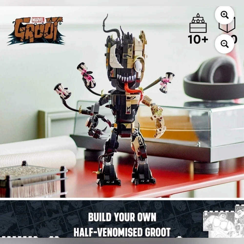 LEGO Marvel Venomized Groot 76249 Transformable Marvel Toy for Play and Display,